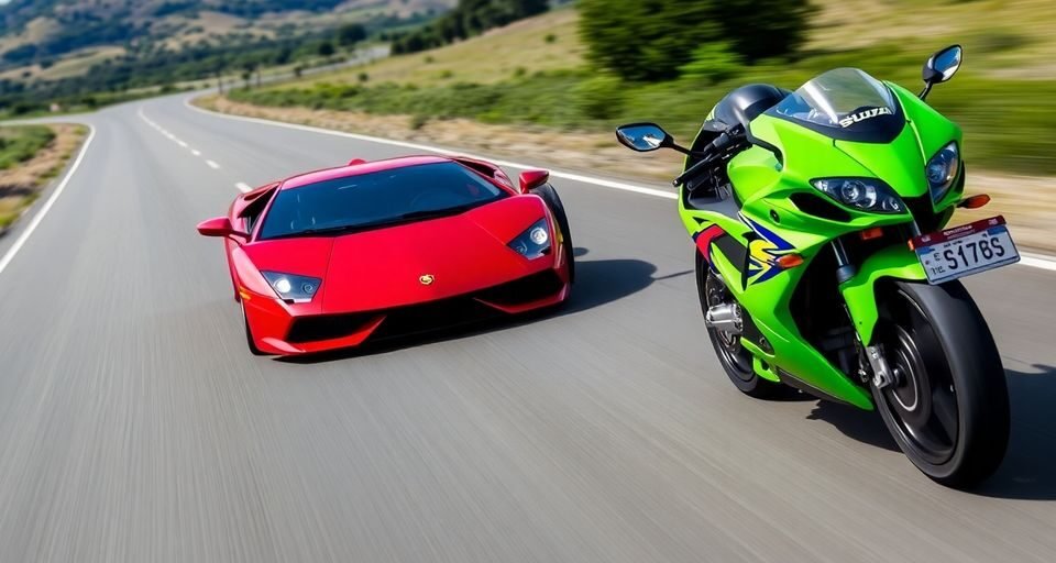 Lamborghini Aventador SVJ vs Suzuki Hayabusa: Quem Ganhou? - InBrief