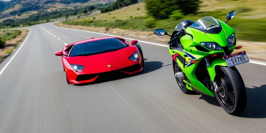 Lamborghini Aventador SVJ vs Suzuki Hayabusa: Quem Ganhou? - InBrief - Simples, Direto, Essencial