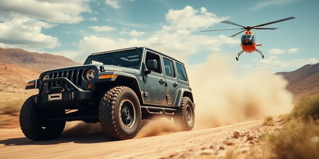 Jeep com Motor Ferrari Vence Corrida contra Helicóptero - InBrief - Simples, Direto, Essencial