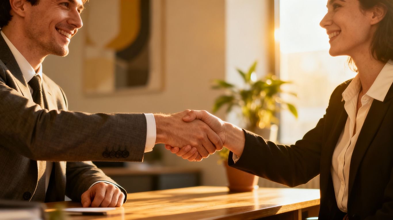 Acordo de contrato sem termo em ambiente de negócios.