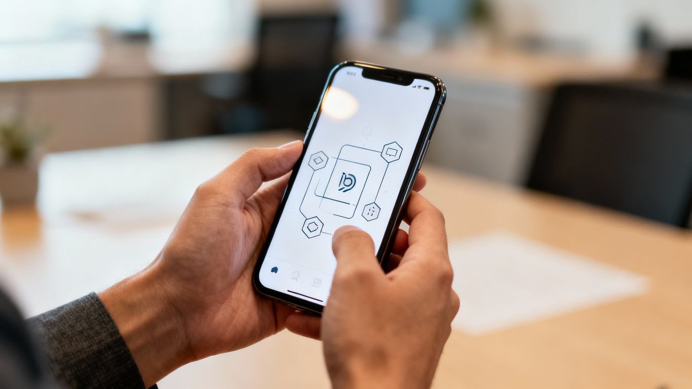 Pessoa fazendo pedido online no celular.